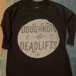 Doughnuts and Deadlifts 3/4 sleeve top